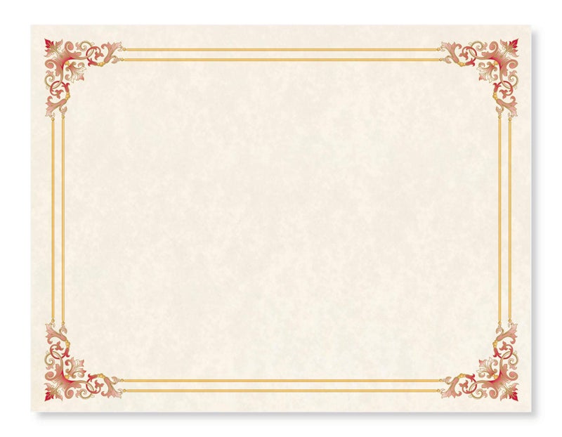PaperDirect Red and Gold Foil Accents on Renaissance Standard Certificates, 8Â½ x 11, 100 Count, Certificates and Awards Paper, for School, Work, Diplomas & Award Certificates - Image 2